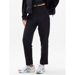 Athleta Womens Brooklyn Ankle Pants Black Size 16 Athleisure Wear to Work Light